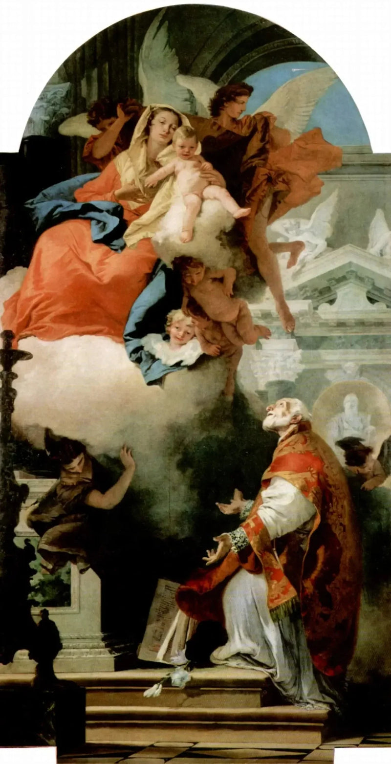 Verschijning van de Maagd Maria aan Sint Filippo Neri - Giovanni Battista Tiepolo