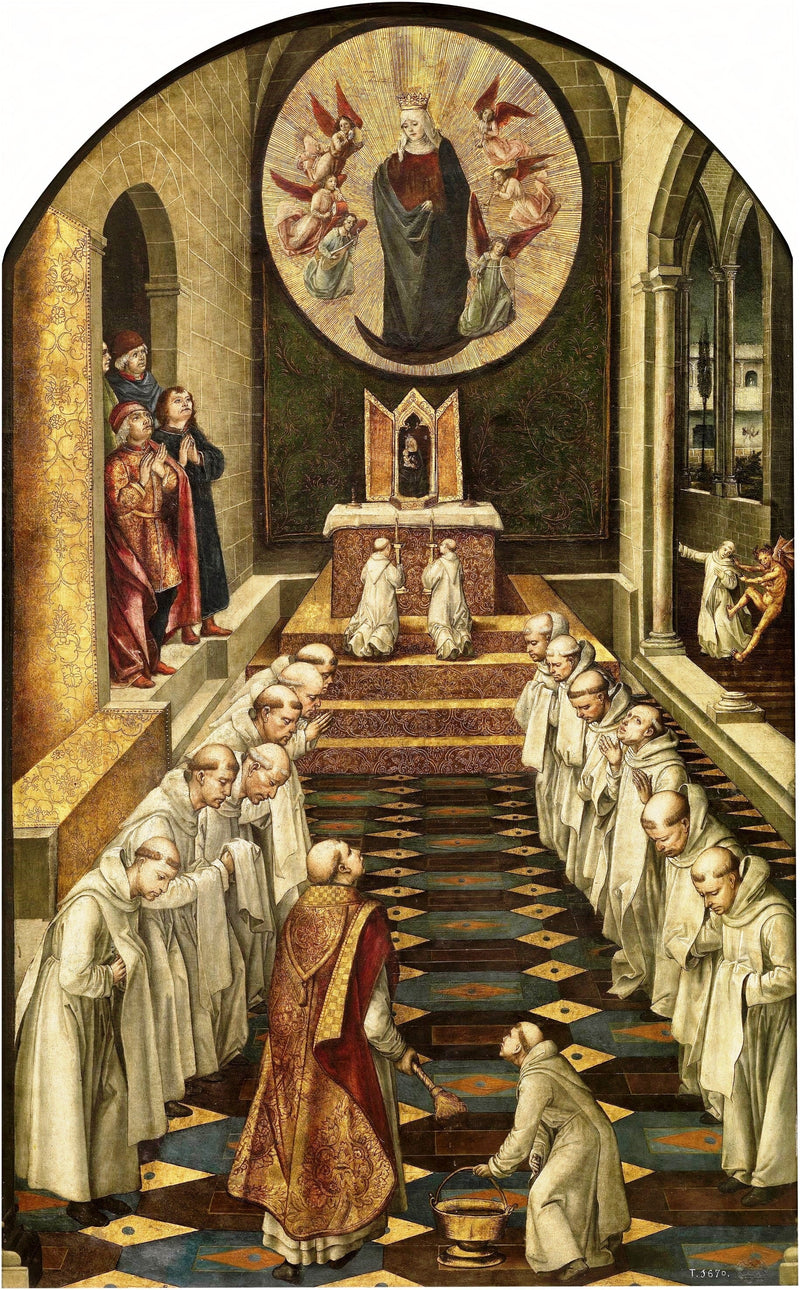 Aankondiging van de Maagd aan een gemeenschap van Dominicanen - Pedro Berruguete