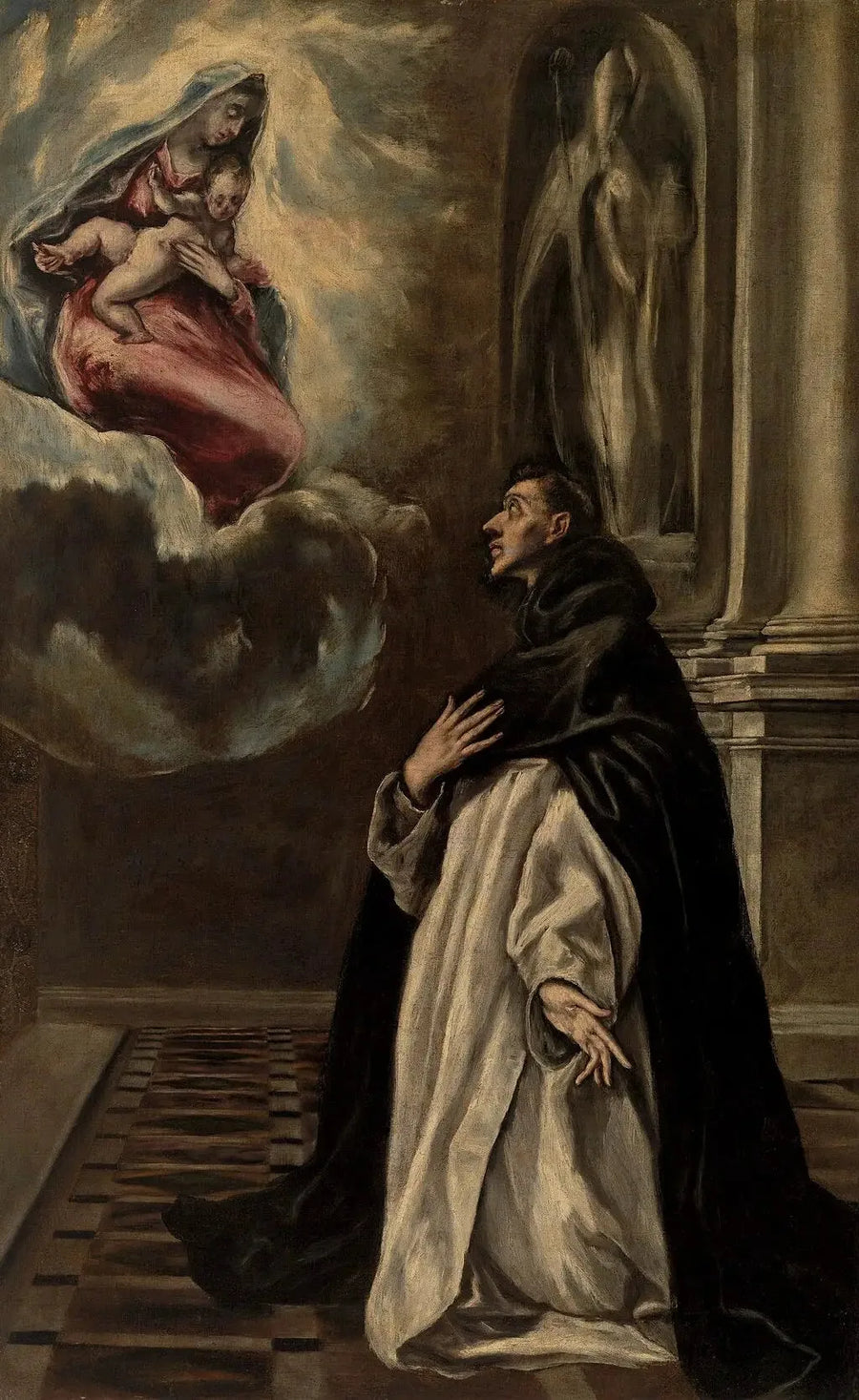Verschijning van de Maagd en het Kind aan Sint Hyacinthus - El Greco
