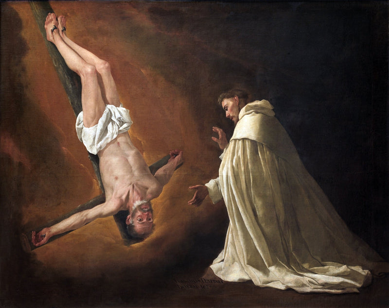Aankomst van Sint-Pieter bij Sint-Pieter Nolasque - Francisco de Zurbarán