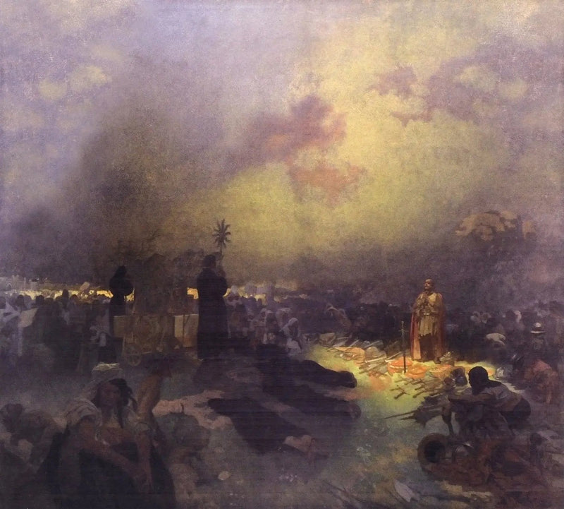 Na de Slag om de Vitkov-heuvel - Alphonse Mucha