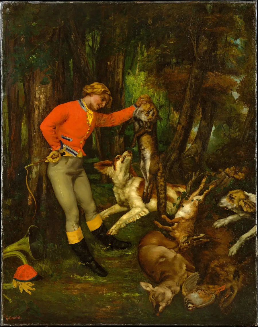 Na de jacht - Gustave Courbet