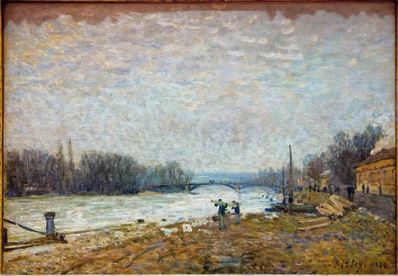 Na de nederlaag, de Seine bij de brug van Suresnes - Alfred Sisley