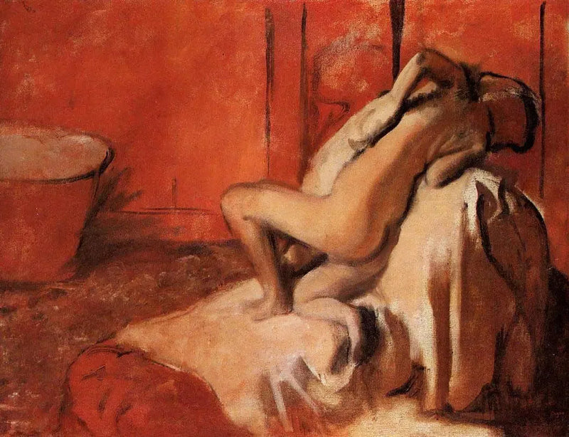 Na het bad - Edgar Degas