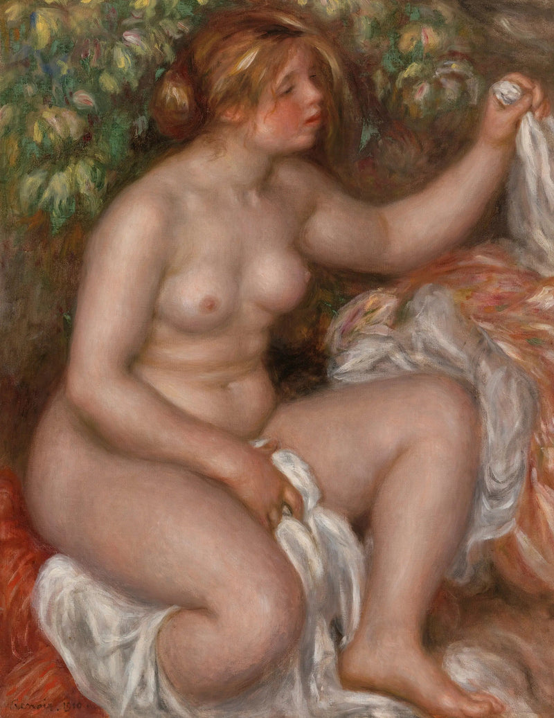 Na het bad (De uitgang van het bad) - Pierre-Auguste Renoir