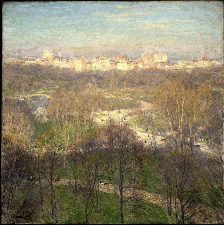 Voorjaarsochtend: Central Park - Willard Metcalf