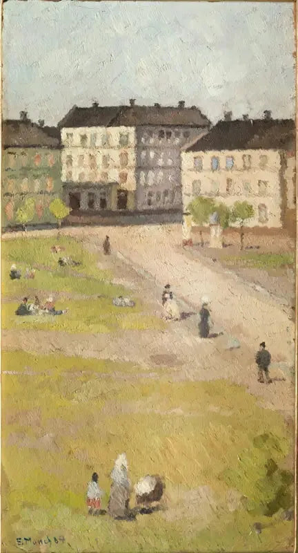 Middag op het plein van Olaf Rye - Edvard Munch
