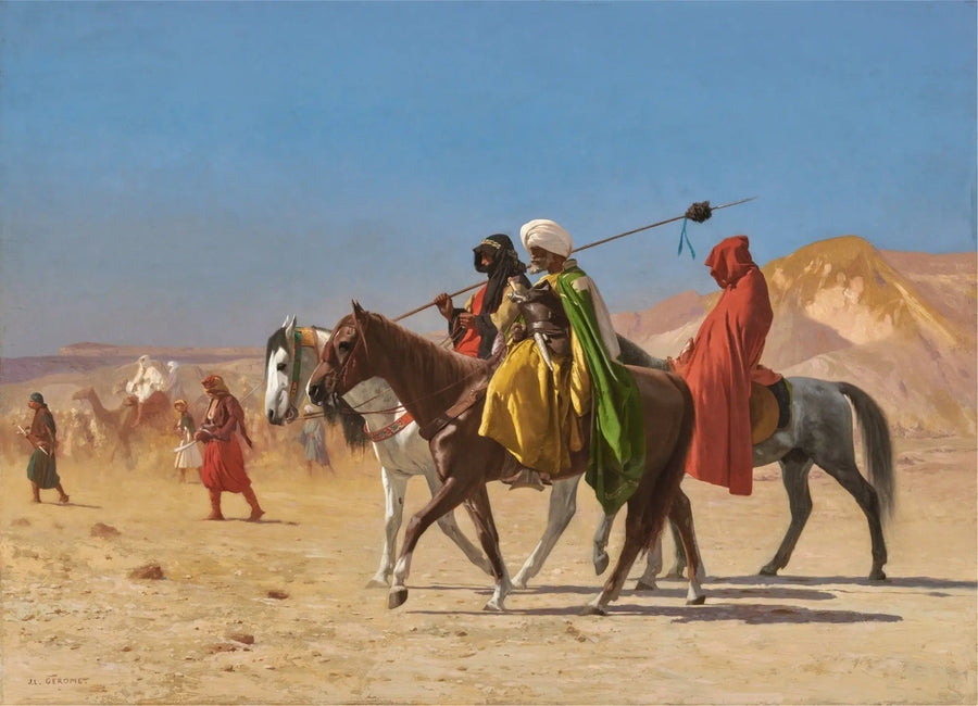 Arabieren die de woestijn doorkruisen - Jean-Léon Gérôme