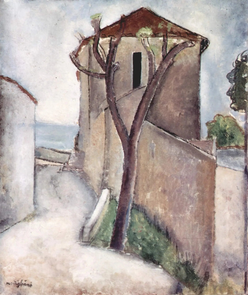 Boom en huis - Amedeo Modigliani