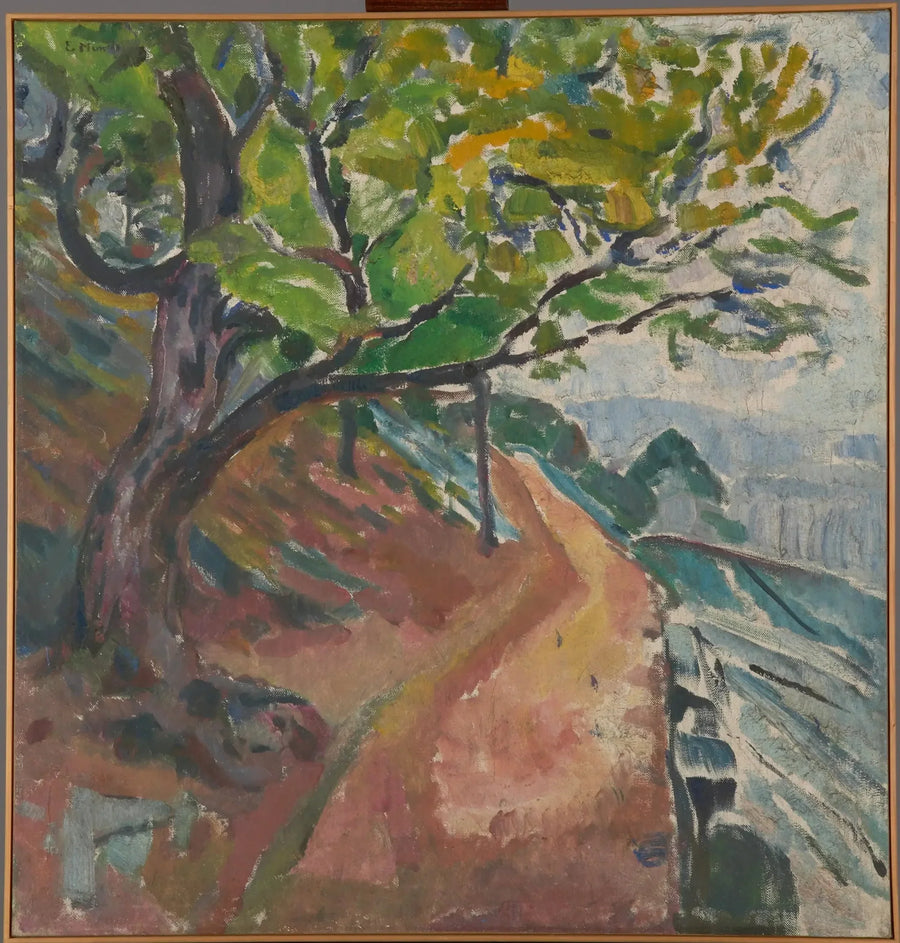 Groene boom langs de weg - Edvard Munch