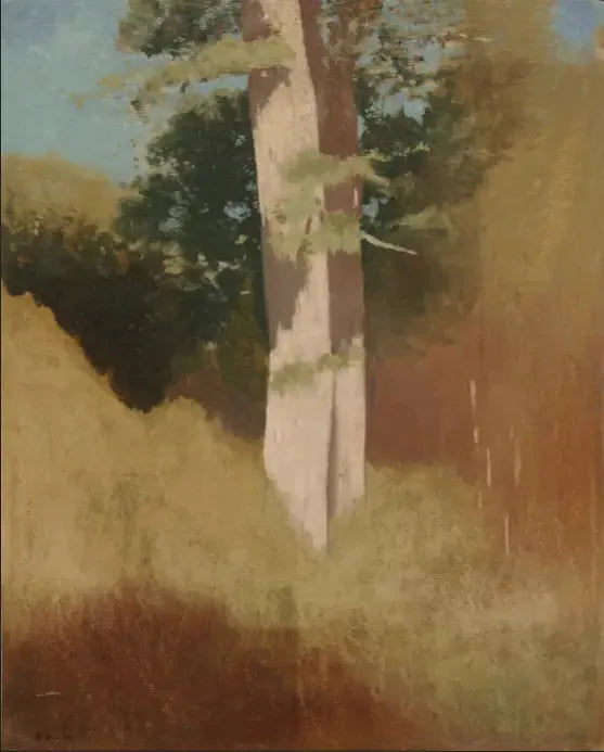 Bomen in de blauwe hemel - Odilon Redon
