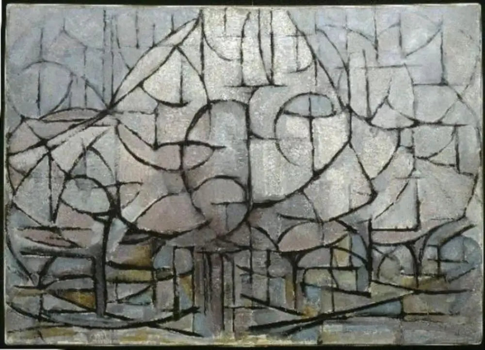 Reproduction du tableau « Arbres en fleurs - Piet Mondrian » par Alpha Reproduction en peinture à l’huile