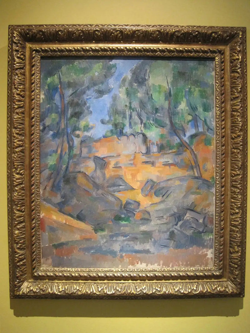 Bomen en rotsen - Paul Cézanne