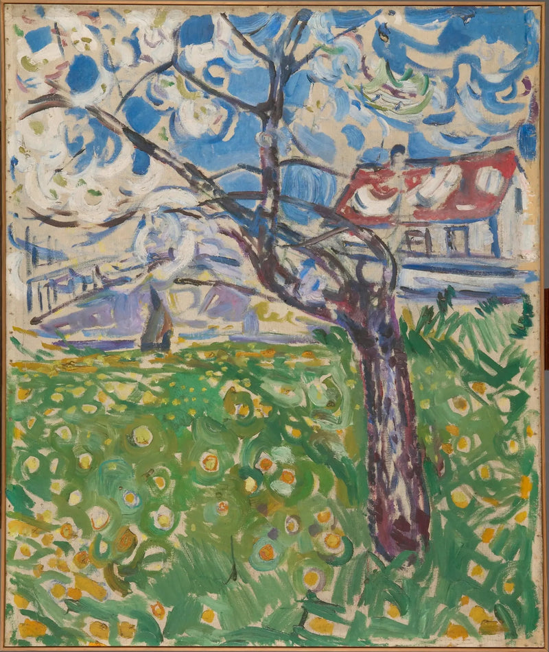 Bloeiende fruitbomen - Edvard Munch