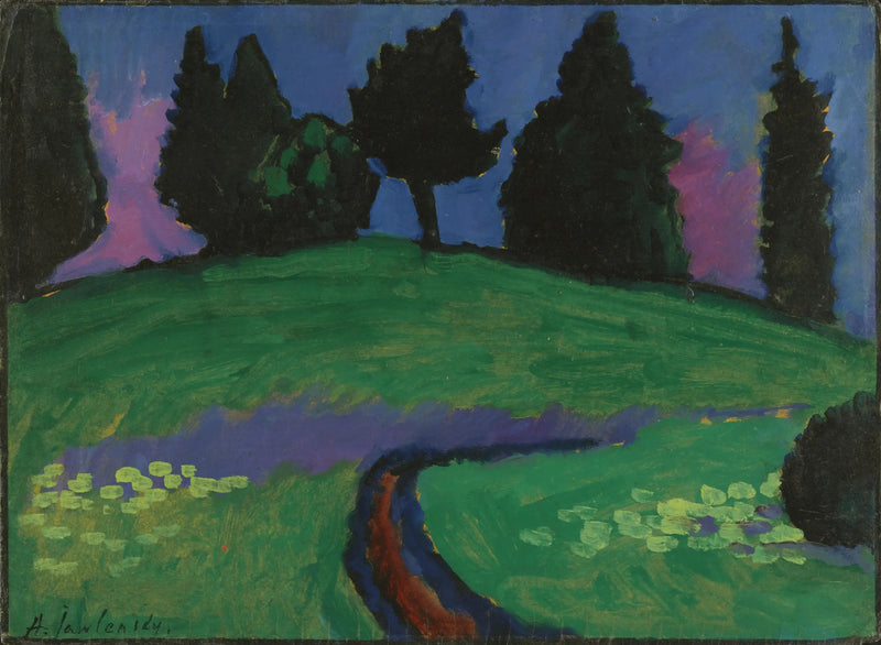 Donkere bomen op een groene helling - Alexej von Jawlensky

Source:
Arbres sombres sur une pente verte - Alexej von Jawlensky