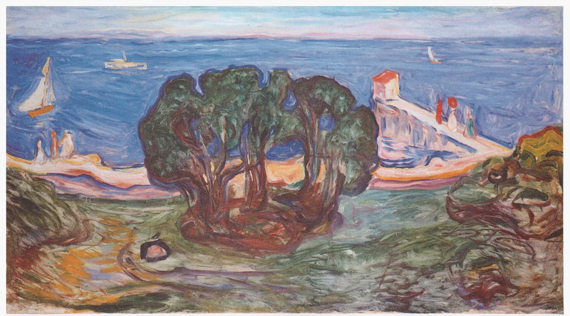 Bomen op het strand (Fries Linde) - Edvard Munch
