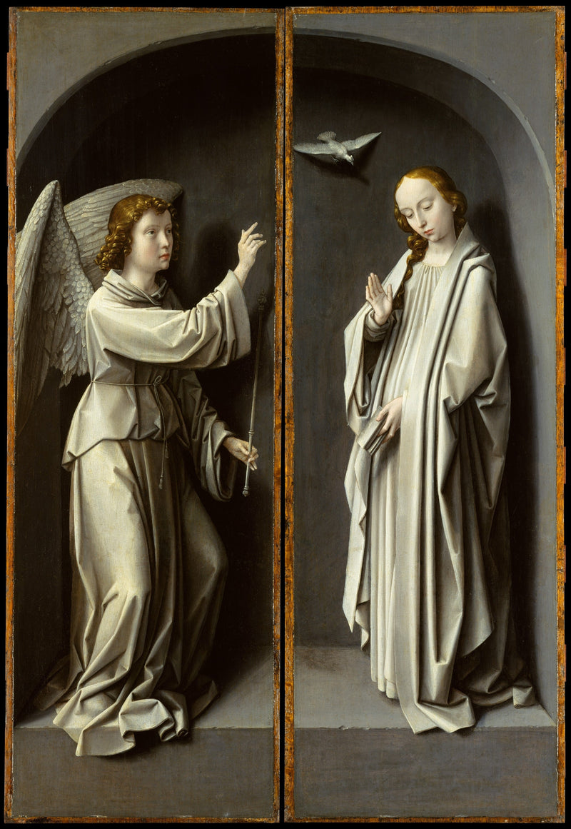 Aartsengel Gabriël; De Aankondigende Maagd - Gérard David