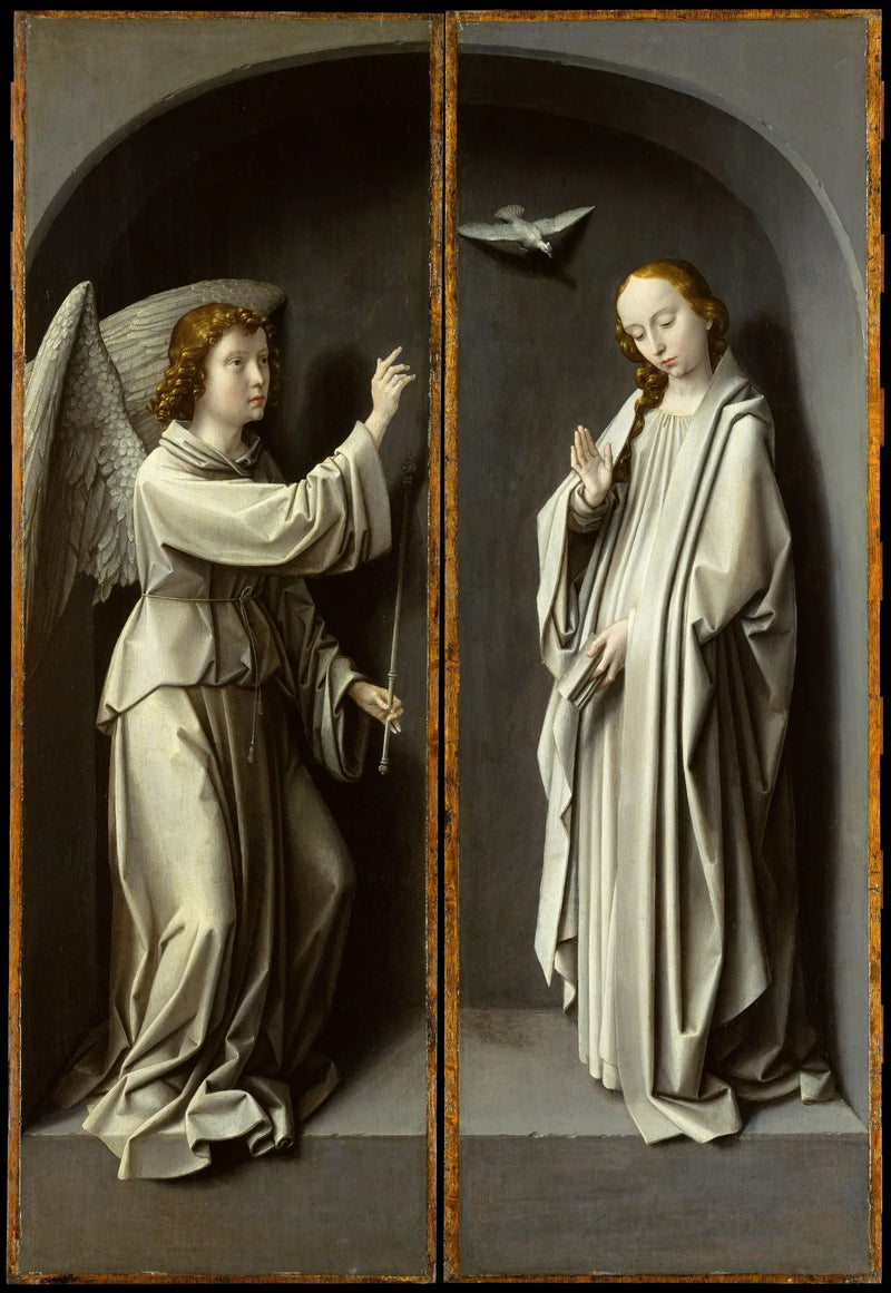 Aartsengel Gabriël; De Aankondigende Maagd - Gérard David