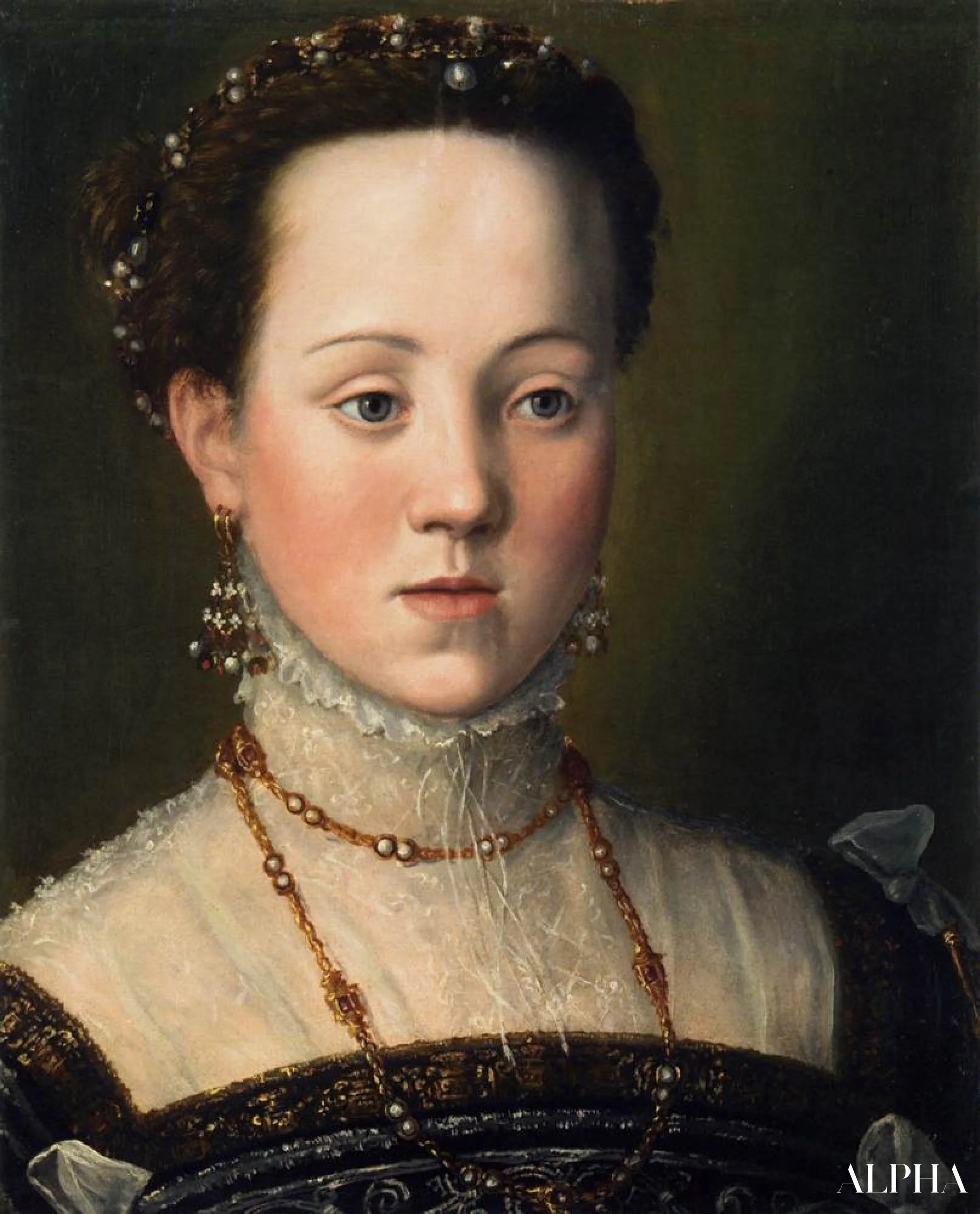 Aartshertogin Anna, dochter van keizer Maximiliaan II - Arcimboldo - Reproducties van schilderijen en hoogwaardige schilderijen