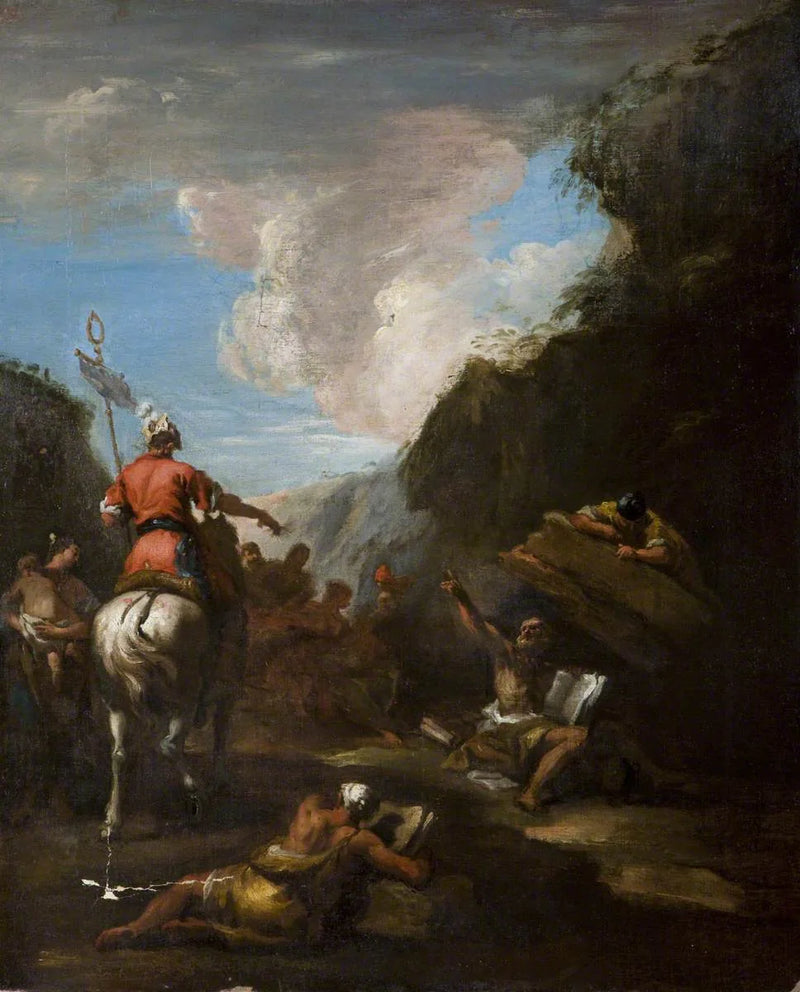 Archimedes en Hiero op het hoofdkantoor van Syracuse - Sebastiano Ricci