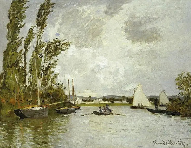 Argenteuil gezien vanaf de kleine zijtak van de Seine - Claude Monet