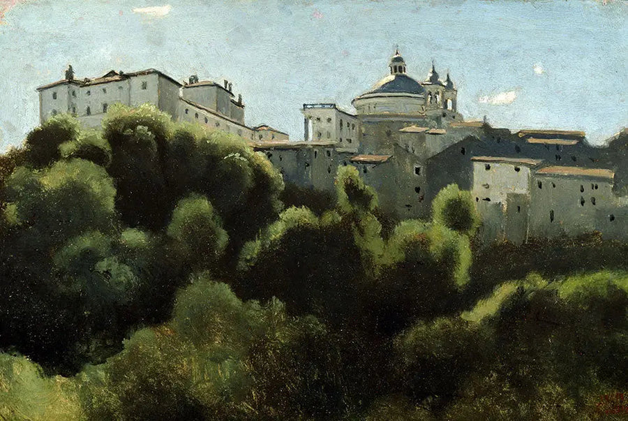 Ariccia, Chigi-paleis - Jean-Baptiste Camille Corot