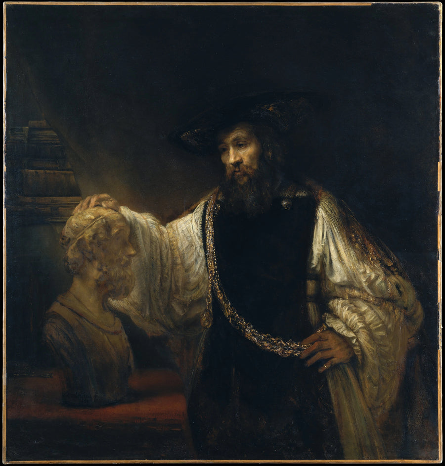 Aristoteles die de buste van Homerus overdenkt - Rembrandt