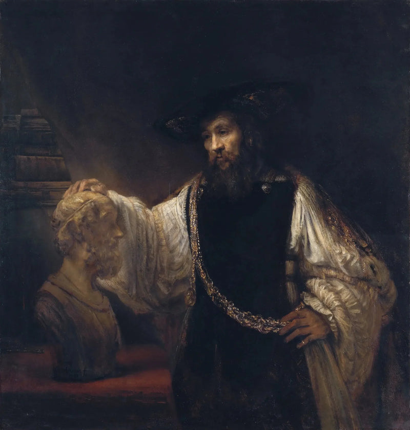 Aristoteles die de buste van Homerus overdenkt - Rembrandt