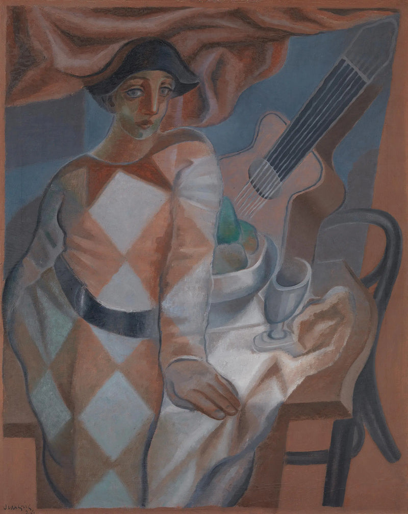 Arlequin voor een tafel - Juan Gris