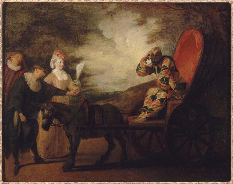 Arlequin keizer in de maan - Antoine Watteau