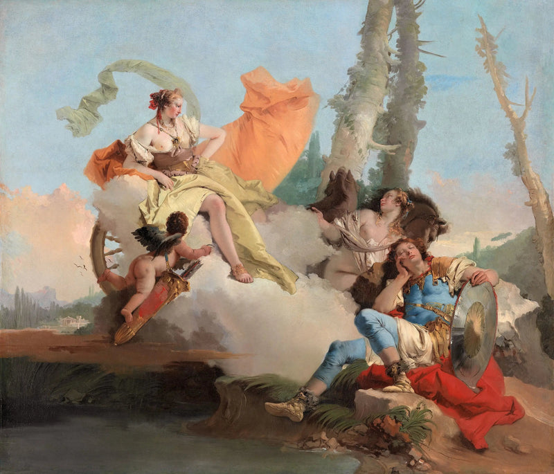 Armida ontmoet Rinaldo die slaapt - Giovanni Battista Tiepolo