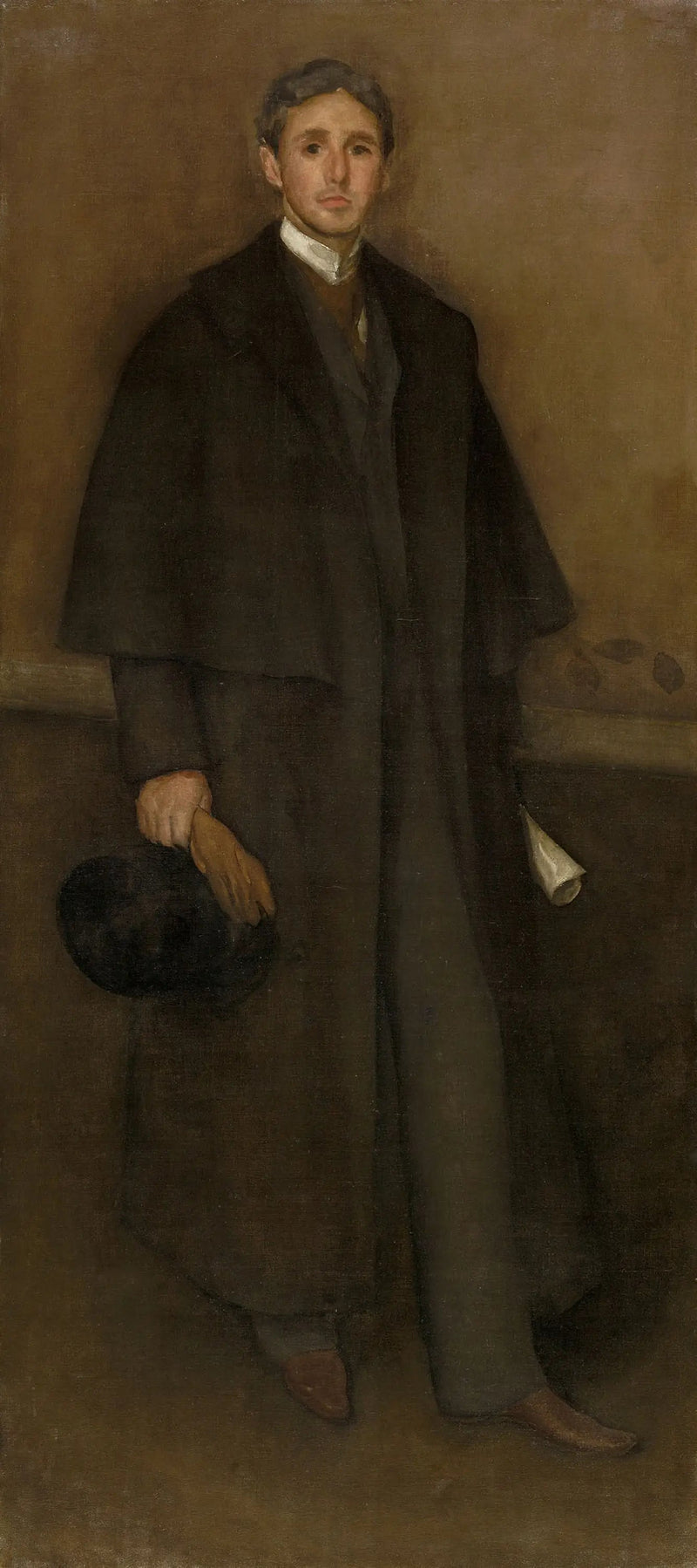 Kleurige opstelling van stoel en bruin: Portret van Arthur J. Eddy - James Abbott McNeill Whistler