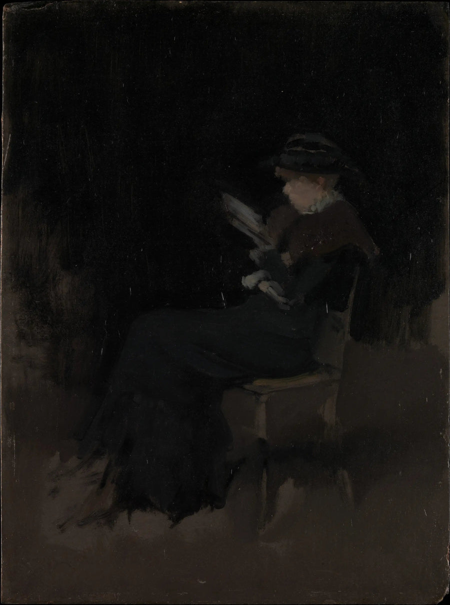 Schikking in zwart: Meisje dat leest - James Abbott McNeill Whistler