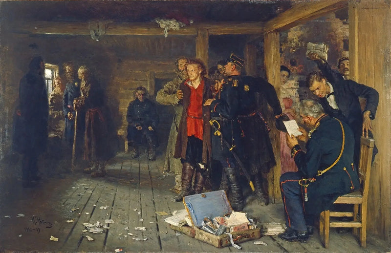 Arrestatie van een propagandist - Ilya Repin