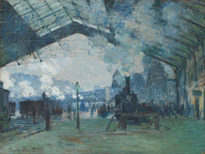 Reproduction du tableau « Arrivée du train de Normandie, gare Saint-Lazare - Claude Monet » par Alpha Reproduction en peinture à l’huile
