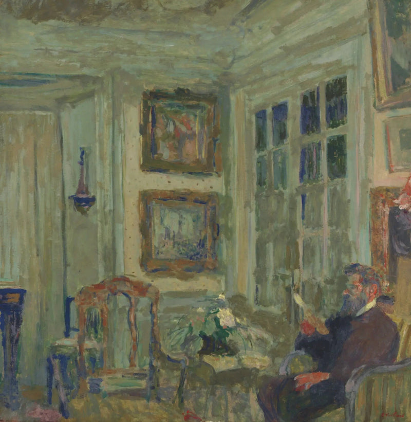Arthur Fontaine lezend - Édouard Vuillard