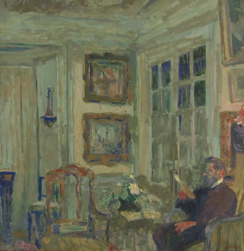 Arthur Fontaine lezend - Édouard Vuillard