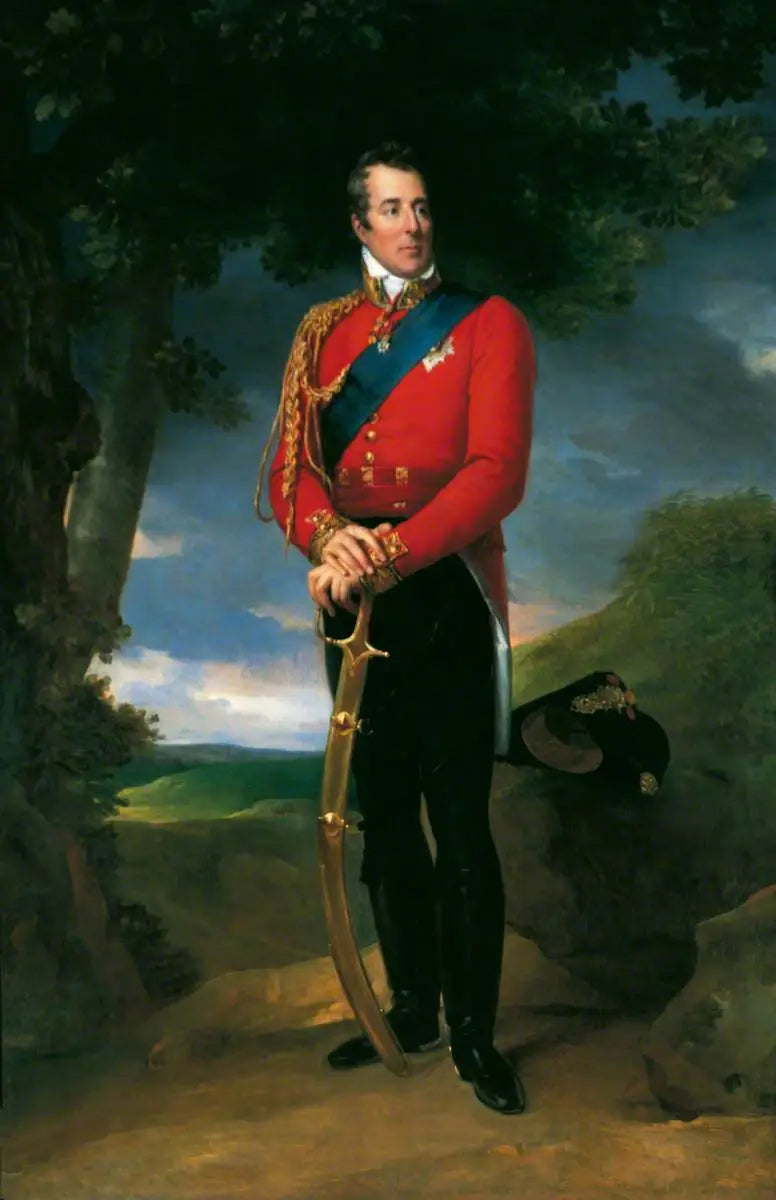 Arthur Wellesley (1769–1852), 1e hertog van Wellington, maarschalk en premier minister

Source:
Arthur Wellesley (1769–1852), 1er duc de Wellington, maréchal et Premier ministre - François Gérard