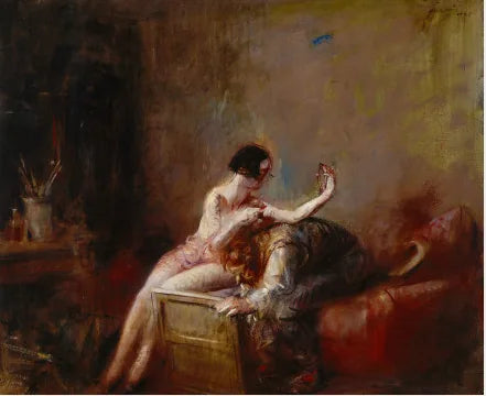 Kunstenaar en model - Jean-Louis Forain