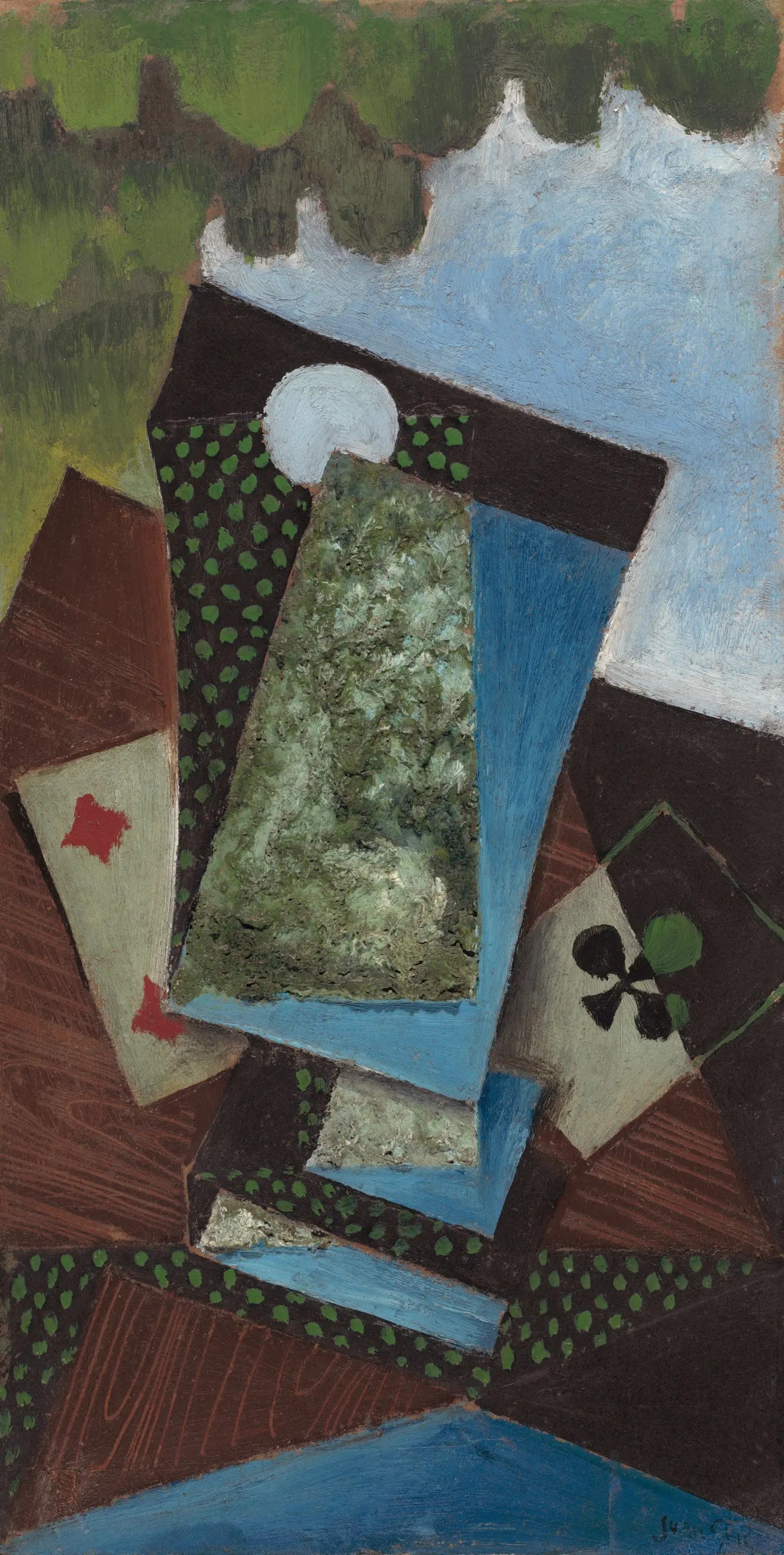 As de trèfle et quatre de carreau - Juan Gris image 1 reproduction artisanale de tableau