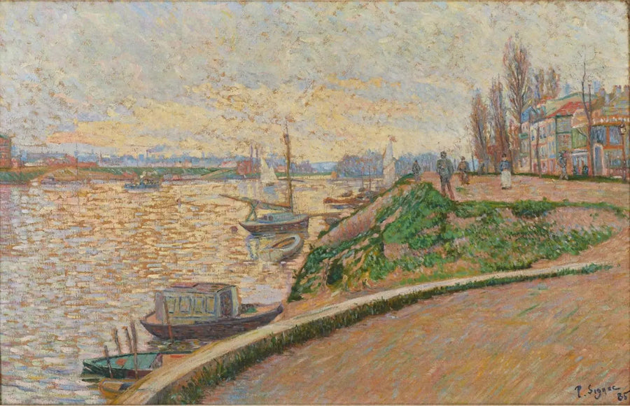 Asnières, oever van de Seine - Paul Signac