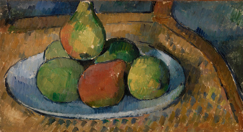 Fruitenschotel op een stoel - Paul Cézanne