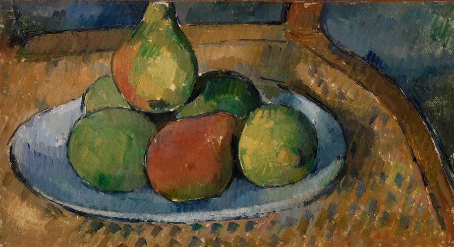 Fruitenschotel op een stoel - Paul Cézanne
