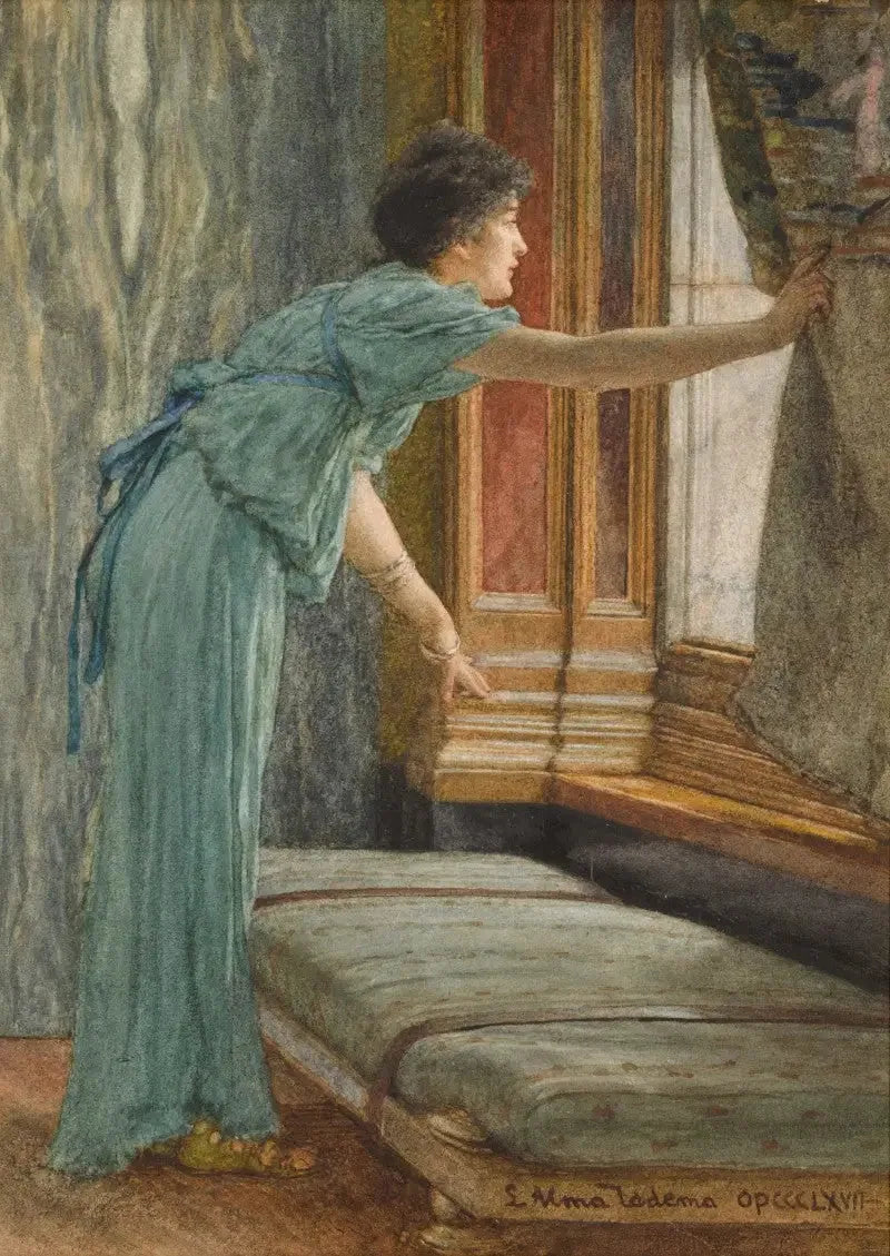Wachtende (Ongeduldig) - Lawrence Alma-Tadema