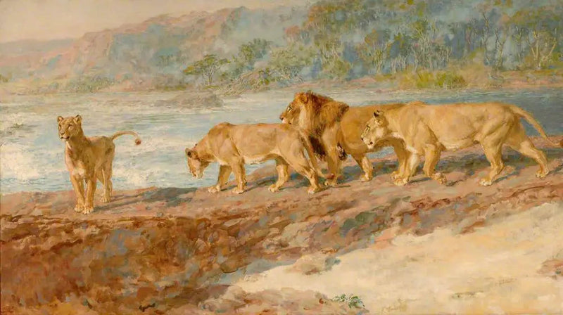 Aan de rand van een Afrikaanse rivier - Briton Rivière

Source:
Au bord d'un fleuve africain - Briton Rivière