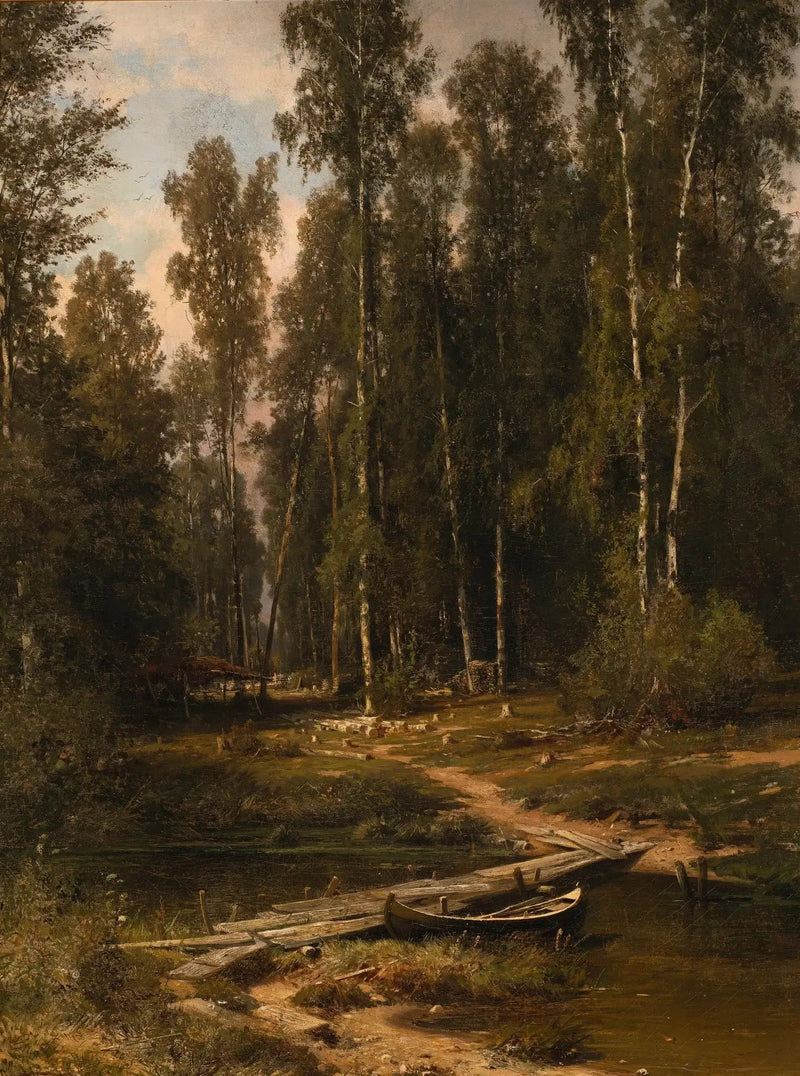 Aan de rand van een boswachterij (Brug naar een bosbouwlocatie) - Ivan Chichkine

Source:
Au bord d'une bouleauraie (Pont vers un site d'exploitation forestière) - Ivan Chichkine