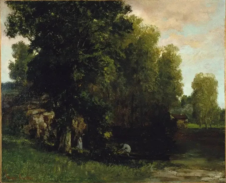 Aan de rand van de vijver - Gustave Courbet