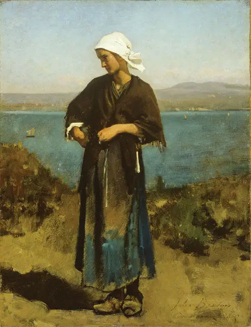 Aan de rand van de zee - Jules Breton