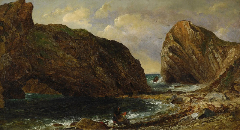 Aan de rand van de zee, Lulworth - Jasper Francis Cropsey