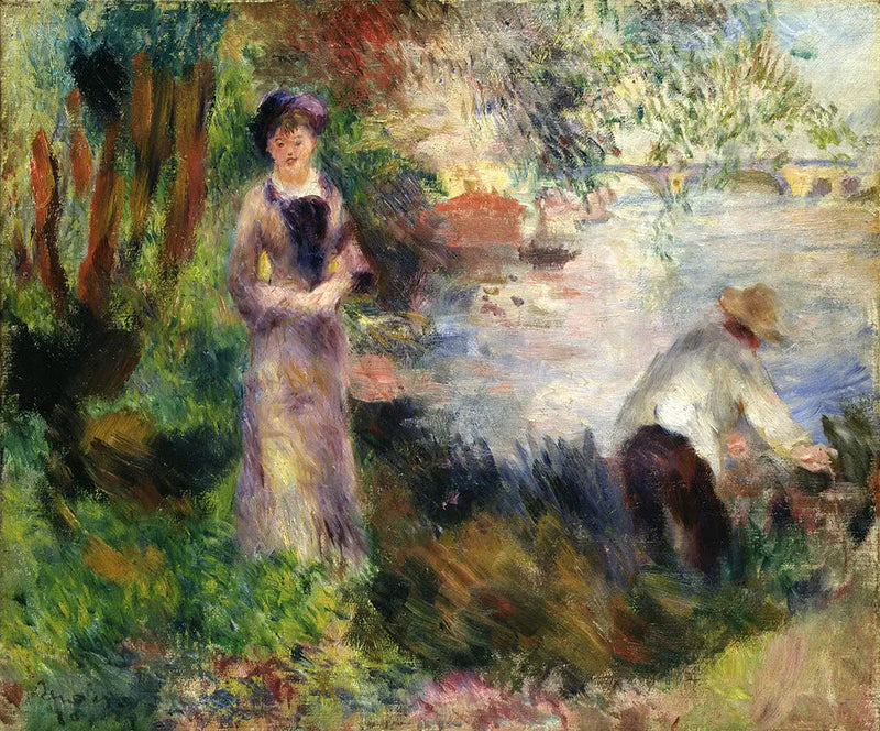 Aan de oever van de Seine in Argenteuil - Pierre-Auguste Renoir